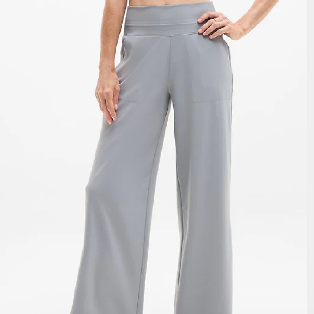 Cream Athleta Venice Wide Leg Pants - Petite
